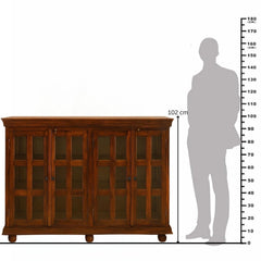 24 Glass Sheesham Sideboard