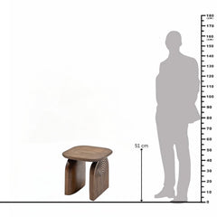 Derryn Side Table with Sculpted Wooden Legs