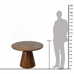 Nandin Mango Wood Pedestal Dining Table
