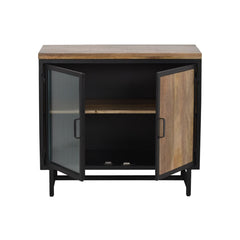 Bartram Mango Wood & Iron Cabinet