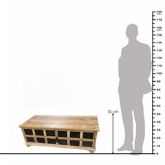 Guru Print Block Mango Wood Storage Trunk