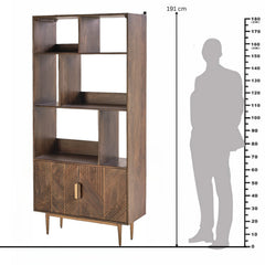 Edra  Dark Mango Wood Storage Bookcase