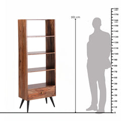 Everett Acacia Bookcase