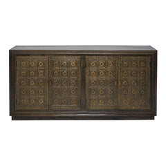 Jaree Hand-Embossed Metal 4-Door Sideboard