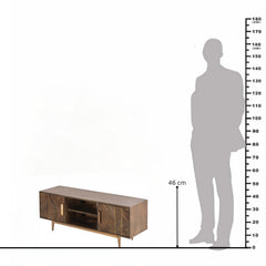 Edra Dark Mango Wood Wide TV Unit