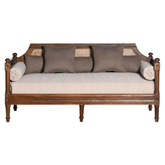 Amer Sofa Three Seater – A Colonial Charm in Solid Wood