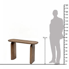 Derryn Console Table with Sculpted Wooden Legs