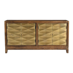 Alby 4-Door Sideboard with Brass-Finish Facade