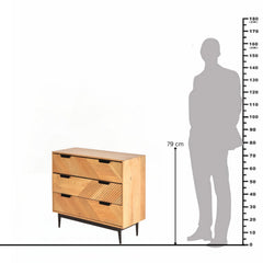 Edra Light Mango Wood 3-Drawer Chest