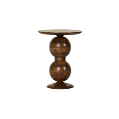 Modern Sculptural Wooden End Table
