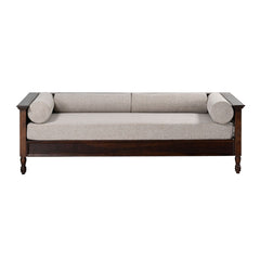 Classic Sheesham Wood Day Bed with Fabric Upholstery