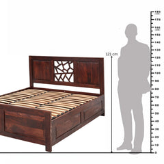 Blue City Sheesham Wood Storage Bed