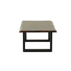Sheesham Wood Coffee Table with Sleek Metal Legs