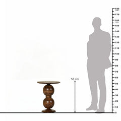 Modern Sculptural Wooden End Table