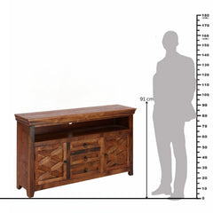 Mason Mango Wood 3-Drawer 2-Door Media Sideboard
