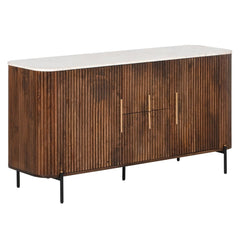 Karlen Reed Wooden Sideboard – Marble Top