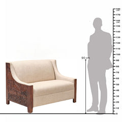 Savitri Sheesham Wood 2 Seater Sofa