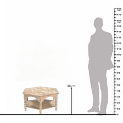 Scarlatti Carved Hexagonal Coffee Table
