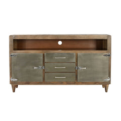 Detail Wooden & Metal Plasma Console
