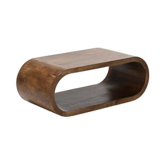 Modern Curved Solid Wood Coffee Table