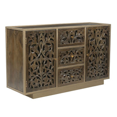 Amalia Floral Carved Storage Cabinet
