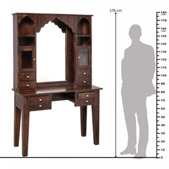 Saffron Sheesham Wood Dressing Table with Mirror