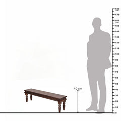 Lata Sheesham Wood Hand-Carved Dining Bench
