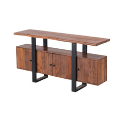 Modern Industrial Sheesham Wood Media Unit