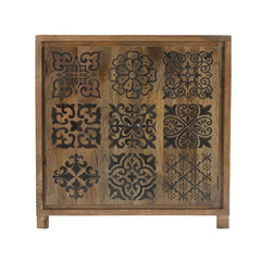 Haffner Hand-Carved Solid Wood Storage Cabinet