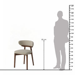Aura Modern Mango Wood Upholstered Dining Chair