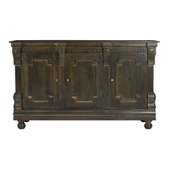 Tobias Classic Carved 3-Door Wood Sideboard