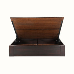 Jaipur Solid Sheesham Wood Queen Size Bed with Hydraulic Lift-Up Storage