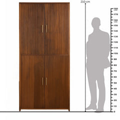 Reed 4-Door Wardrobe in Mango Wood