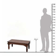 Lata Sheesham Wood Hand-Carved Coffee Table