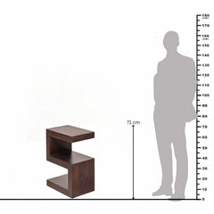 Henry Sheesham Wood Z-Shaped Side Table