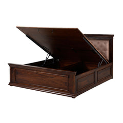 Royal Sheesham Wood Hydraulic Lift-Up Storage Bed