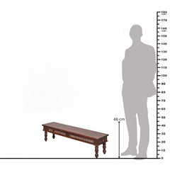 Rani Sheesham Wood Carved Dining Bench