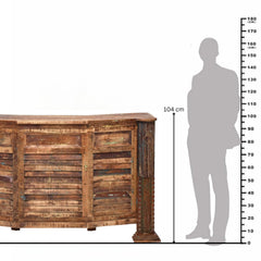 Sawan Rustic Mango Wood Shutter-Front Bar