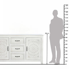Carved Lace Solid Wood Sideboard