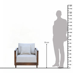 Reed Single Seater Sofa – Modern Minimalist Design