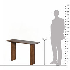 Fluted Solid Wood Console Table