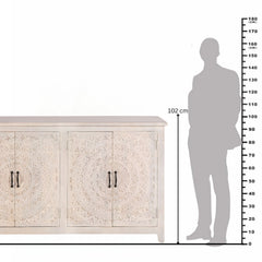 Carved Lace 4-Door Sideboard