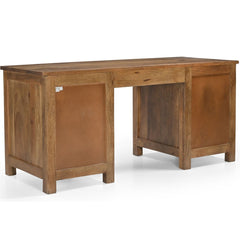 Maharani Hand-Carved Solid Wood Desk with 7 Drawers
