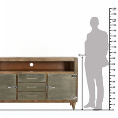 Detail Wooden & Metal Plasma Console