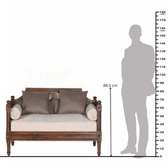 Amer Sofa Two Seater – A Colonial Charm in Solid Wood