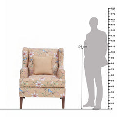 HC Single Seater Sofa – Floral Upholstery Armchair