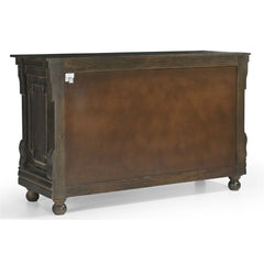 Tobias Classic Carved 3-Door Wood Sideboard