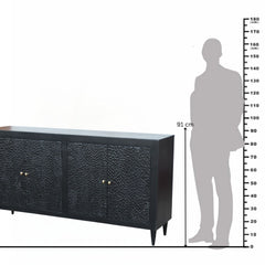 Narissa 4-Door Sideboard in Solid Mango Wood