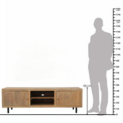 Kristian Mango Wood & Iron Plasma TV Unit