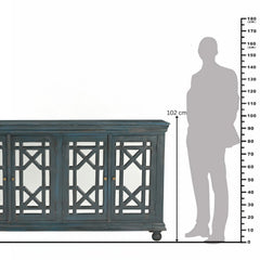 Guru 4-Door Lattice Pattern Sideboard